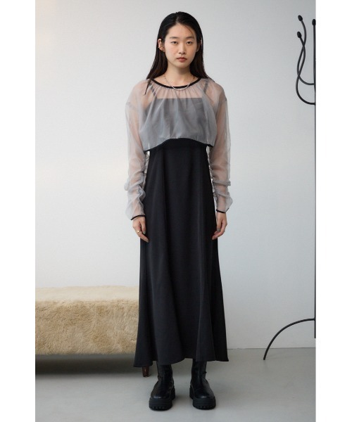 AZUL by moussy（アズールバイマウジー）の「チュールセットドレス（ワンピース・レディース・ホワイト/グレー・FREE）」の20枚目の写真