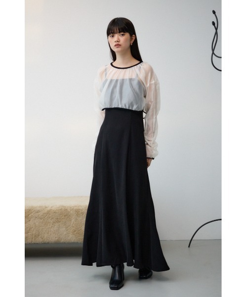 AZUL by moussy（アズールバイマウジー）の「チュールセットドレス（ワンピース・レディース・ホワイト/グレー・FREE）」の5枚目の写真