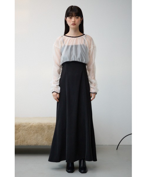 AZUL by moussy（アズールバイマウジー）の「チュールセットドレス（ワンピース・レディース・ホワイト/グレー・FREE）」の6枚目の写真