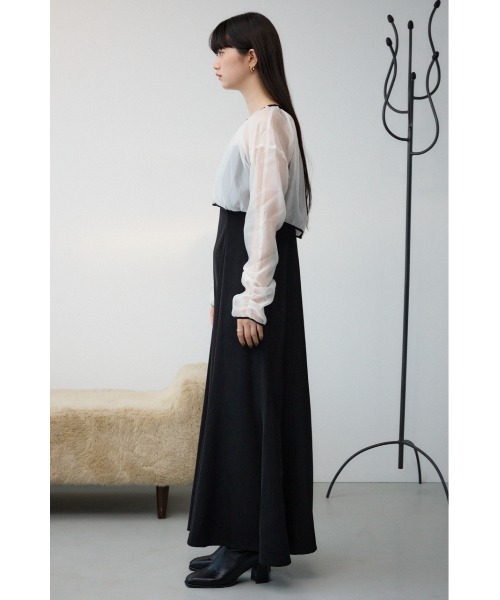 AZUL by moussy（アズールバイマウジー）の「チュールセットドレス（ワンピース・レディース・ホワイト/グレー・FREE）」の7枚目の写真