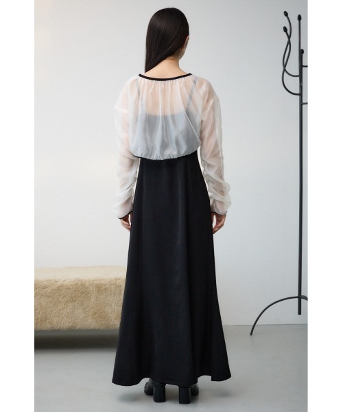 AZUL by moussy（アズールバイマウジー）の「チュールセットドレス（ワンピース・レディース・ホワイト/グレー・FREE）」の8枚目の写真