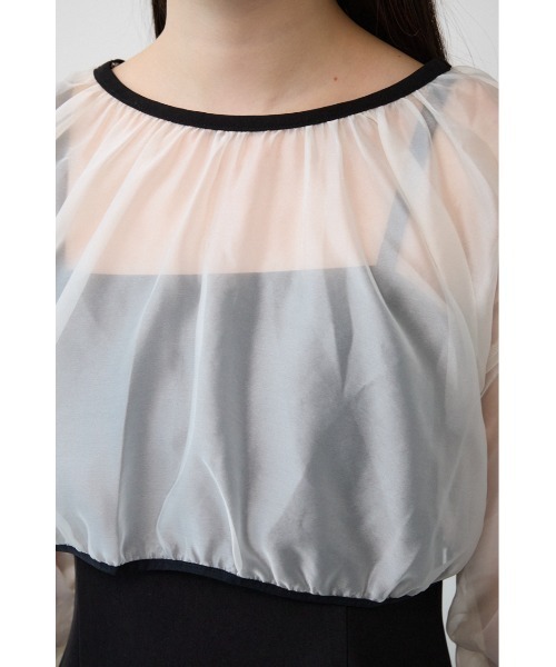 AZUL by moussy（アズールバイマウジー）の「チュールセットドレス（ワンピース・レディース・ホワイト/グレー・FREE）」の9枚目の写真