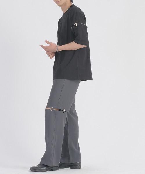 REGIEVO(レジエボ)の「【REGIEVO】 リング付きワイドスラックス イージーパンツ(スラックス・メンズ・グレー/ブラック・LARGE/MEDIUM)」の20枚目の写真