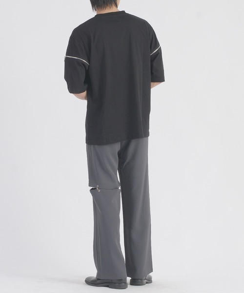 REGIEVO(レジエボ)の「【REGIEVO】 リング付きワイドスラックス イージーパンツ(スラックス・メンズ・グレー/ブラック・LARGE/MEDIUM)」の6枚目の写真