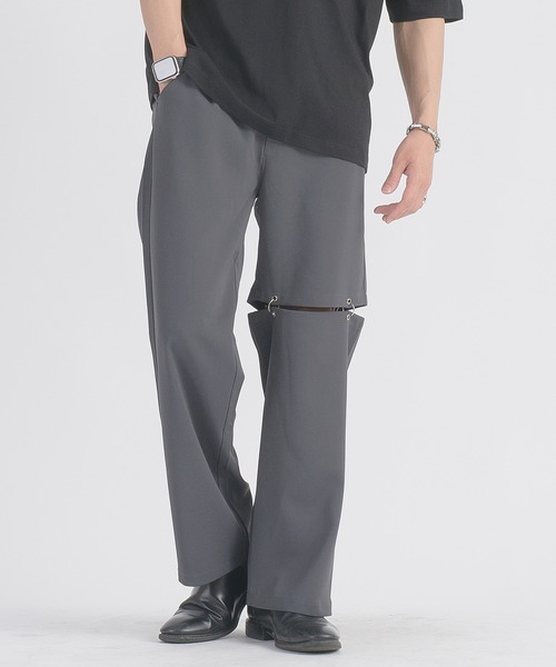 REGIEVO(レジエボ)の「【REGIEVO】 リング付きワイドスラックス イージーパンツ(スラックス・メンズ・グレー/ブラック・LARGE/MEDIUM)」の21枚目の写真