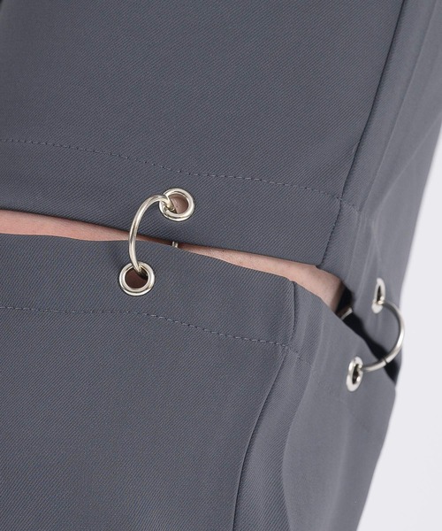 REGIEVO(レジエボ)の「【REGIEVO】 リング付きワイドスラックス イージーパンツ(スラックス・メンズ・グレー/ブラック・LARGE/MEDIUM)」の12枚目の写真