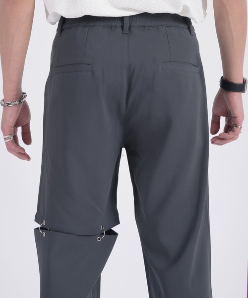 REGIEVO(レジエボ)の「【REGIEVO】 リング付きワイドスラックス イージーパンツ(スラックス・メンズ・グレー/ブラック・LARGE/MEDIUM)」の13枚目の写真