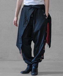【13】ラップスカート付 サイドレース サルエルパンツ