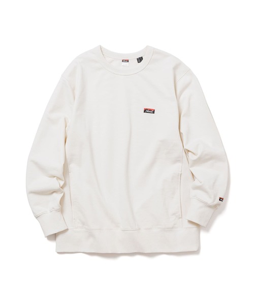 NANGA（ナンガ）の「ECO HYBRID MINI BOX LOGO EMBROIDERY SWEATSHIRT/エコハイブリッド ミニボックスロゴ エンブロイダリー スウェットシャツ（スウェット・メンズ・セージグリーン/ブラック/オートミール/ライトグレー/ホワイト/オレンジ/ブラック系その他・S/M/L/XL）」の2枚目の写真