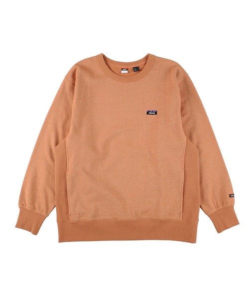 NANGA（ナンガ）の「ECO HYBRID MINI BOX LOGO EMBROIDERY SWEATSHIRT/エコハイブリッド ミニボックスロゴ エンブロイダリー スウェットシャツ（スウェット・メンズ・セージグリーン/ブラック/オートミール/ライトグレー/ホワイト/オレンジ/ブラック系その他・S/M/L/XL）」の7枚目の写真