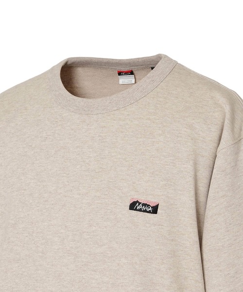 NANGA(ナンガ)の「ECO HYBRID MINI BOX LOGO EMBROIDERY SWEATSHIRT/エコハイブリッド ミニボックスロゴ エンブロイダリー スウェットシャツ(スウェット・メンズ・セージグリーン/ブラック/オートミール/ライトグレー/ホワイト/オレンジ/ブラック系その他・S/M/L/XL)」の12枚目の写真