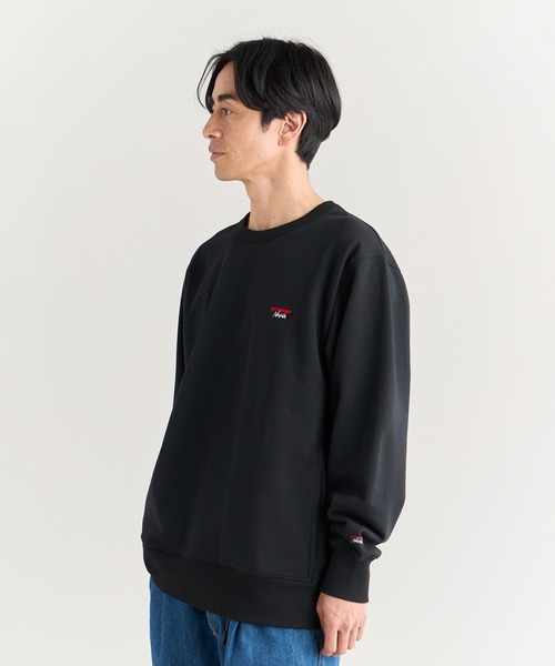 新品 25年秋冬 NANGA ロゴ刺繍 エコハイブリッド スウェット 黒 M ECO 