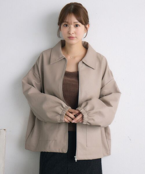 RETRO GIRL(レトロガール)の「裾ドロストFレザーJK(その他アウター・レディース・ライトグレー/ブラウン/ブラック・FREE)」の21枚目の写真