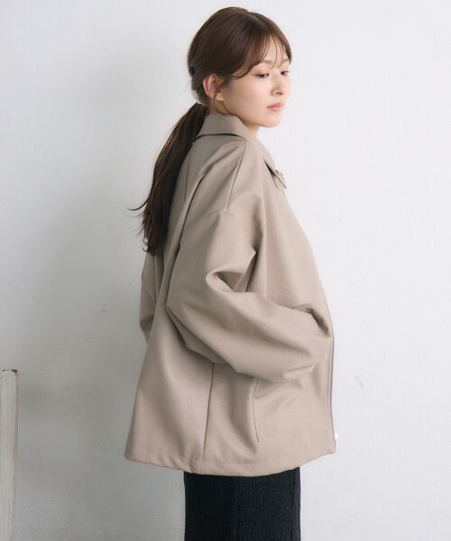 RETRO GIRL(レトロガール)の「裾ドロストFレザーJK(その他アウター・レディース・ライトグレー/ブラウン/ブラック・FREE)」の20枚目の写真