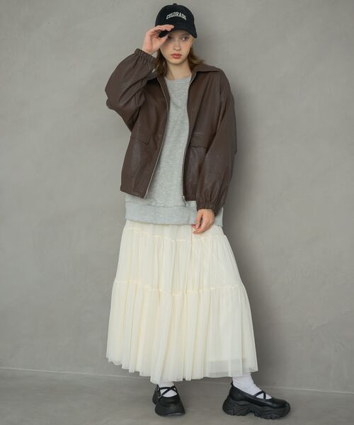 RETRO GIRL(レトロガール)の「裾ドロストFレザーJK(その他アウター・レディース・ライトグレー/ブラウン/ブラック・FREE)」の18枚目の写真