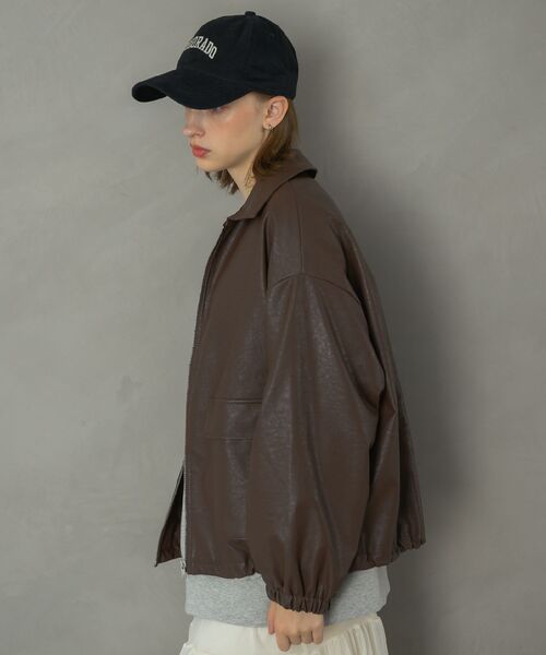 RETRO GIRL(レトロガール)の「裾ドロストFレザーJK(その他アウター・レディース・ライトグレー/ブラウン/ブラック・FREE)」の13枚目の写真