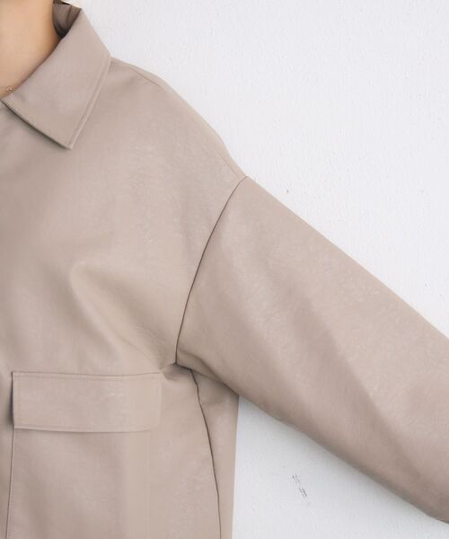 RETRO GIRL(レトロガール)の「裾ドロストFレザーJK(その他アウター・レディース・ライトグレー/ブラウン/ブラック・FREE)」の8枚目の写真