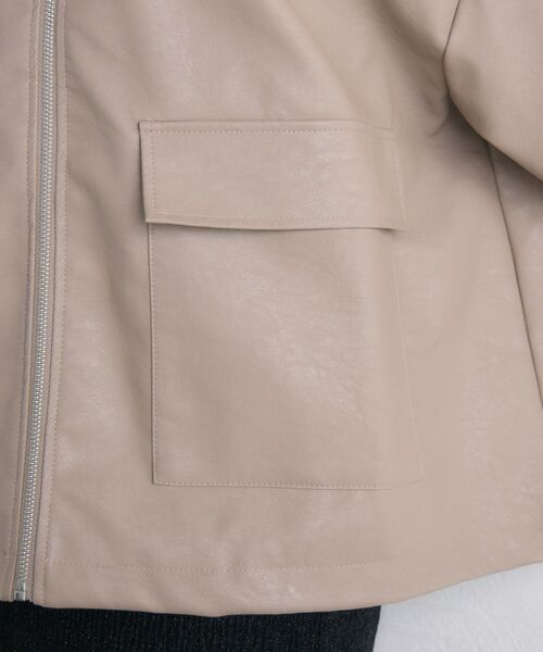 RETRO GIRL(レトロガール)の「裾ドロストFレザーJK(その他アウター・レディース・ライトグレー/ブラウン/ブラック・FREE)」の6枚目の写真