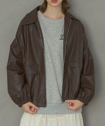 RETRO GIRL | 裾ドロストFレザーJK(その他アウター)