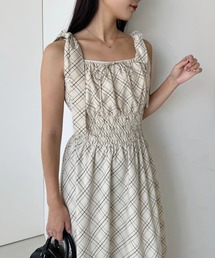 one after another NICE CLAUP | 【WEB限定商品】リボンシャーリングキャミワンピース(ワンピース)
