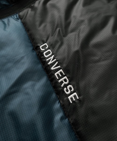 CONVERSE(コンバース)の「【CONVERSE/コンバース】ブランドネーム ワンポイント刺繍 ワントーン&切り替えカラーデザイン ファイバーダウンジャケット(ダウンジャケット/コート・メンズ・ベージュ×ブラック/ダークブルー/ブラウン/シルバーグレー/ブラック/オリーブ×ブラック・M/L/XL)」の10枚目の写真
