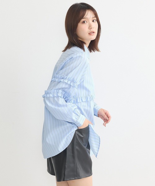 レギュラーカラーフリルシャツ URBAN RESEARCH｜レギュラーカラーフリルシャツ | Rakuten