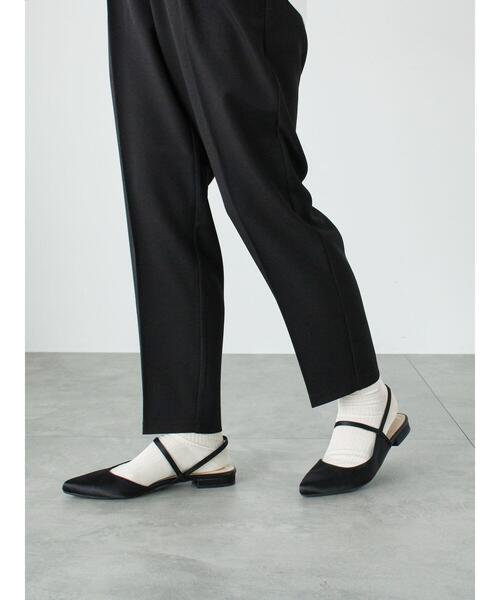 Lugnoncure（ルノンキュール）の「ポインテッドトゥスリングバッグシューズ（パンプス・レディース・ブラック/ブラウン/オフホワイト・L/M）」の8枚目の写真