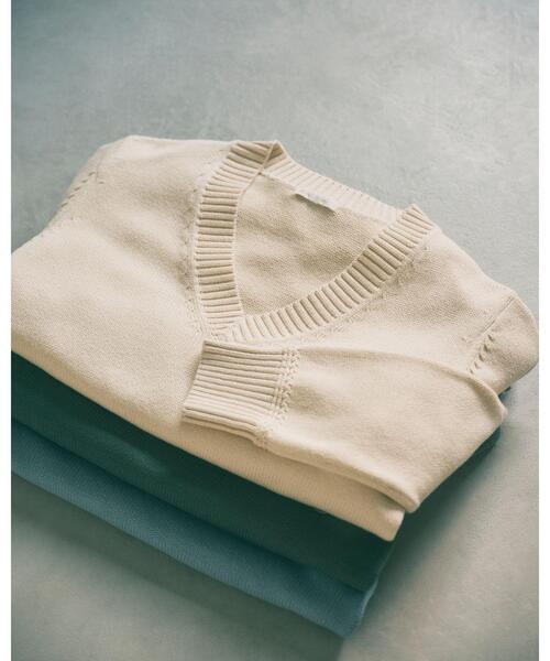 agnes b. リブVネックニット 中古・古着通販】agnes b homme (アニエスベーオム) Vネックニット