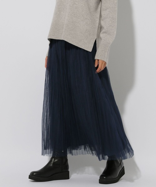 Elura（エルーラ）の「チュールフレアスカート/143179（スカート・レディース・チャコールグレー/ダークブラウン/ライトグレー/ネイビー/ブラック・FREE/FREE(S)）」の5枚目の写真