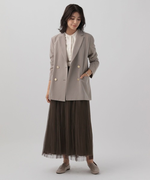 Elura（エルーラ）の「チュールフレアスカート/143179（スカート・レディース・チャコールグレー/ダークブラウン/ライトグレー/ネイビー/ブラック・FREE/FREE(S)）」の11枚目の写真