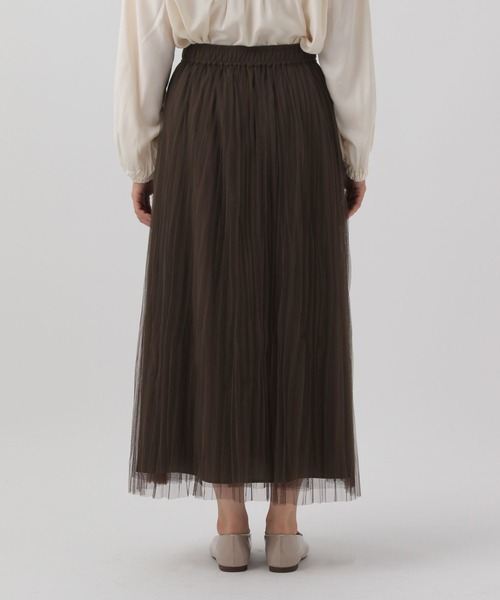 Elura（エルーラ）の「チュールフレアスカート/143179（スカート・レディース・チャコールグレー/ダークブラウン/ライトグレー/ネイビー/ブラック・FREE/FREE(S)）」の14枚目の写真