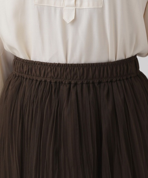 Elura（エルーラ）の「チュールフレアスカート/143179（スカート・レディース・チャコールグレー/ダークブラウン/ライトグレー/ネイビー/ブラック・FREE/FREE(S)）」の15枚目の写真
