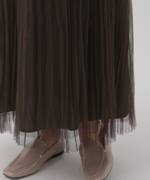 Elura（エルーラ）の「チュールフレアスカート/143179（スカート・レディース・チャコールグレー/ダークブラウン/ライトグレー/ネイビー/ブラック・FREE/FREE(S)）」の16枚目の写真
