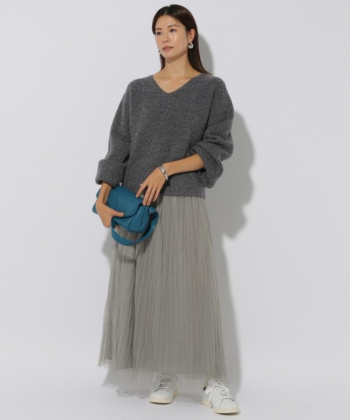 Elura（エルーラ）の「チュールフレアスカート/143179（スカート・レディース・チャコールグレー/ダークブラウン/ライトグレー/ネイビー/ブラック・FREE/FREE(S)）」の22枚目の写真