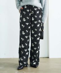 le.coeur blanc | ドット×フラワーサテンパンツ(その他パンツ)