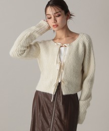 FOREVER 21 | 【2024FW】2WAYフロントリボンニットカーデ(カーディガン/ボレロ)