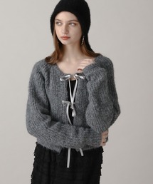 FOREVER 21 | 【2024FW】2WAYフロントリボンニットカーデ(カーディガン/ボレロ)