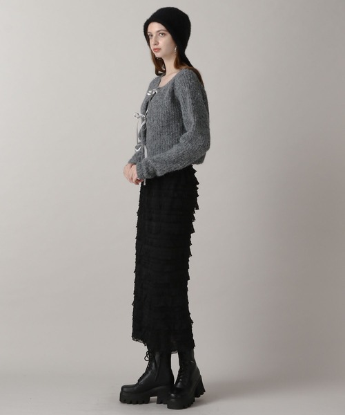 FOREVER 21（フォーエバー トゥエンティーワン）の「【2024FW】2WAYフロントリボンニットカーデ（カーディガン/ボレロ・レディース・ピンク/グレー/ナチュラル・FREE）」の9枚目の写真