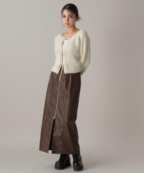 FOREVER 21（フォーエバー トゥエンティーワン）の「【2024FW】2WAYフロントリボンニットカーデ（カーディガン/ボレロ・レディース・ピンク/グレー/ナチュラル・FREE）」の18枚目の写真