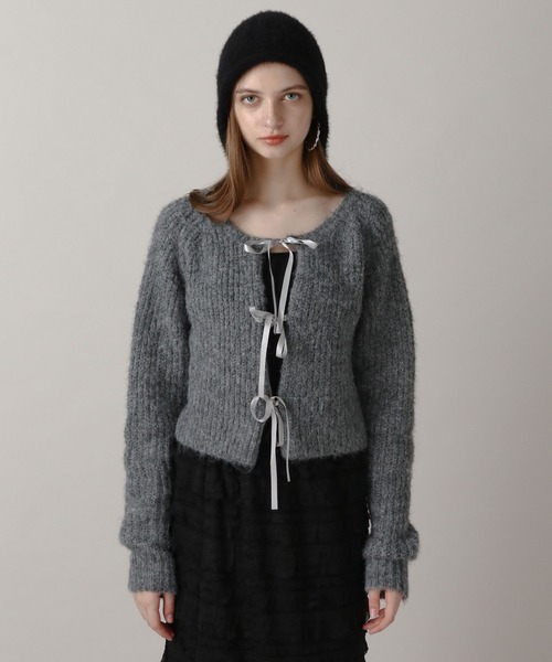 FOREVER 21（フォーエバー トゥエンティーワン）の「【2024FW】2WAYフロントリボンニットカーデ（カーディガン/ボレロ・レディース・ピンク/グレー/ナチュラル・FREE）」の22枚目の写真