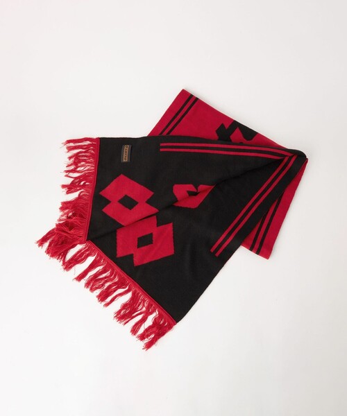 LOTTO（ロット）の「【別注/WEB限定】＜LOTTO×GLR or＞サッカー マフラー（マフラー・メンズ・ブラック/レッド・FREE）」の3枚目の写真