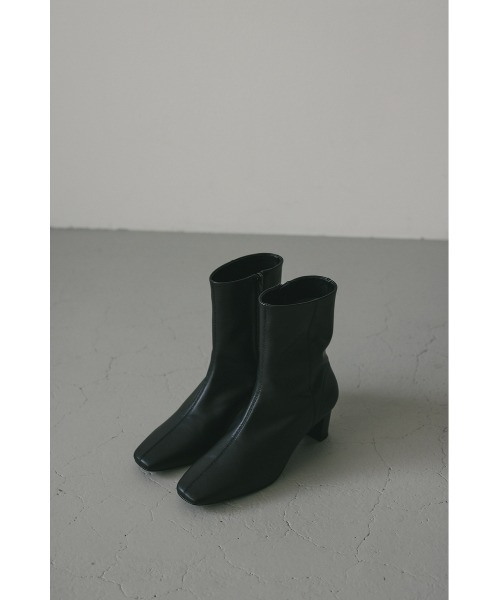 STYLEMIXER（スタイルミキサー）の「スクエアトゥミドルブーツ（ブーツ・レディース・ブラック/ベージュ・SMALL/MEDIUM/LARGE/LL）」の7枚目の写真