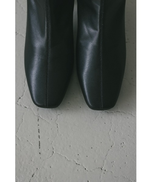 STYLEMIXER（スタイルミキサー）の「スクエアトゥミドルブーツ（ブーツ・レディース・ブラック/ベージュ・SMALL/MEDIUM/LARGE/LL）」の10枚目の写真