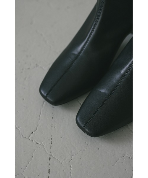 STYLEMIXER（スタイルミキサー）の「スクエアトゥミドルブーツ（ブーツ・レディース・ブラック/ベージュ・SMALL/MEDIUM/LARGE/LL）」の11枚目の写真