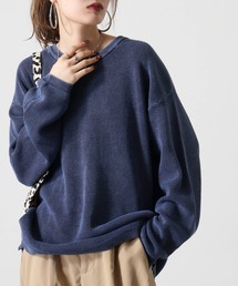 畦」に該当するニット/セーター（ブルー・ネイビー/青色系