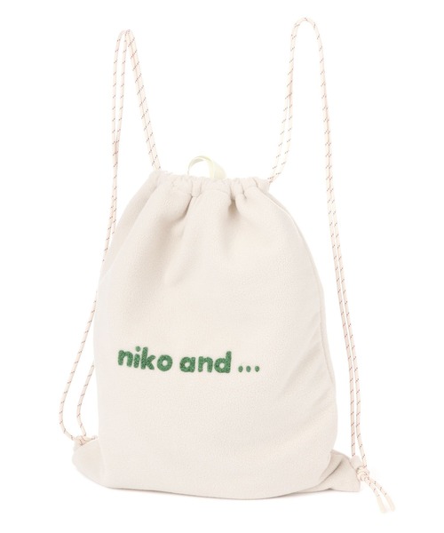 ニコアンド　niko and… カラーコードナップサック　ホワイト　リュック niko and ｜カラーコードナップサック | Rakuten Fashion