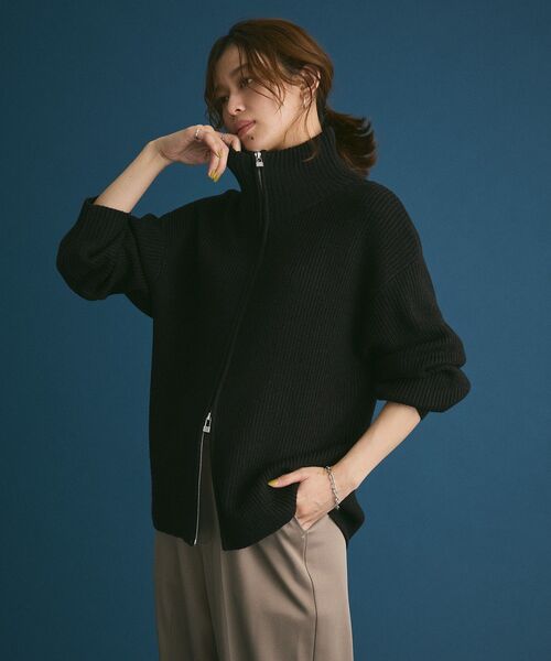 群言堂　ノースリーブ ハイネックチュニック 黒×ダークグリーン 新発売 新商品 群言堂ノースリーブ ハイネックチュニック 黒