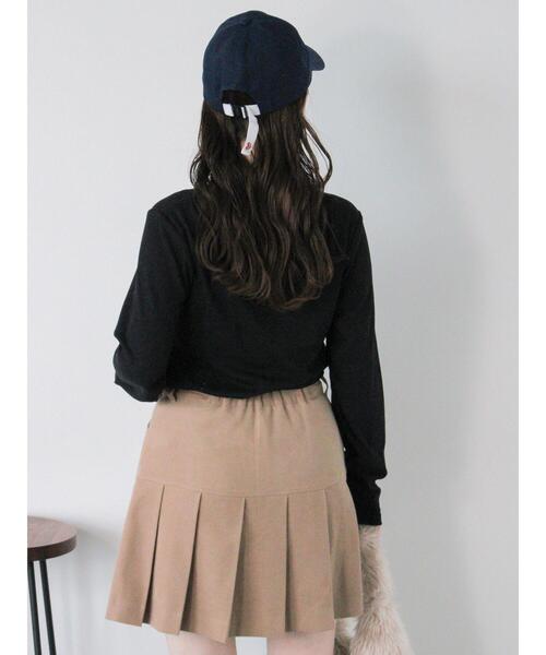 ehka sopo（エヘカソポ）の「フロントシャーリングカットソー（Tシャツ/カットソー・レディース・ブラック/オフホワイト/モカ・F）」の12枚目の写真