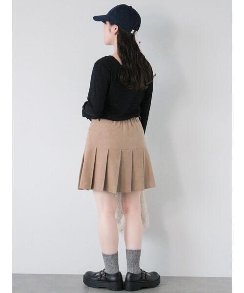 ehka sopo（エヘカソポ）の「フロントシャーリングカットソー（Tシャツ/カットソー・レディース・ブラック/オフホワイト/モカ・F）」の16枚目の写真