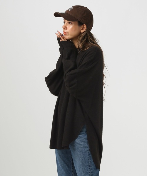 BAYFLOW（ベイフロー）の「[柔らかで暖かな風合い]ストライプニットソープルオーバー（Tシャツ/カットソー・レディース・レッド/グレー/ブラック・FREE）」の9枚目の写真